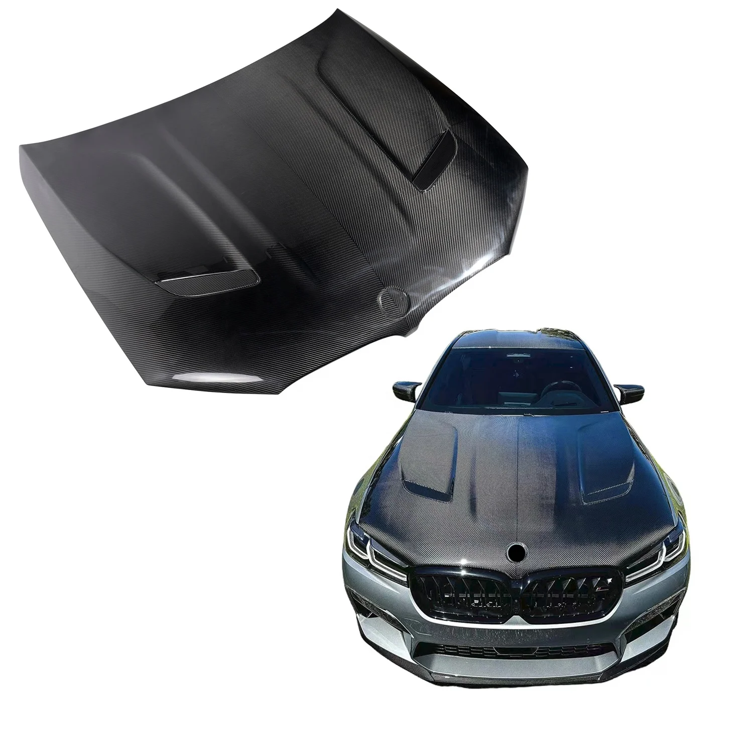 Car external parts engine hood CS type dry carbon fiber front   suitable for BMW M5 F90