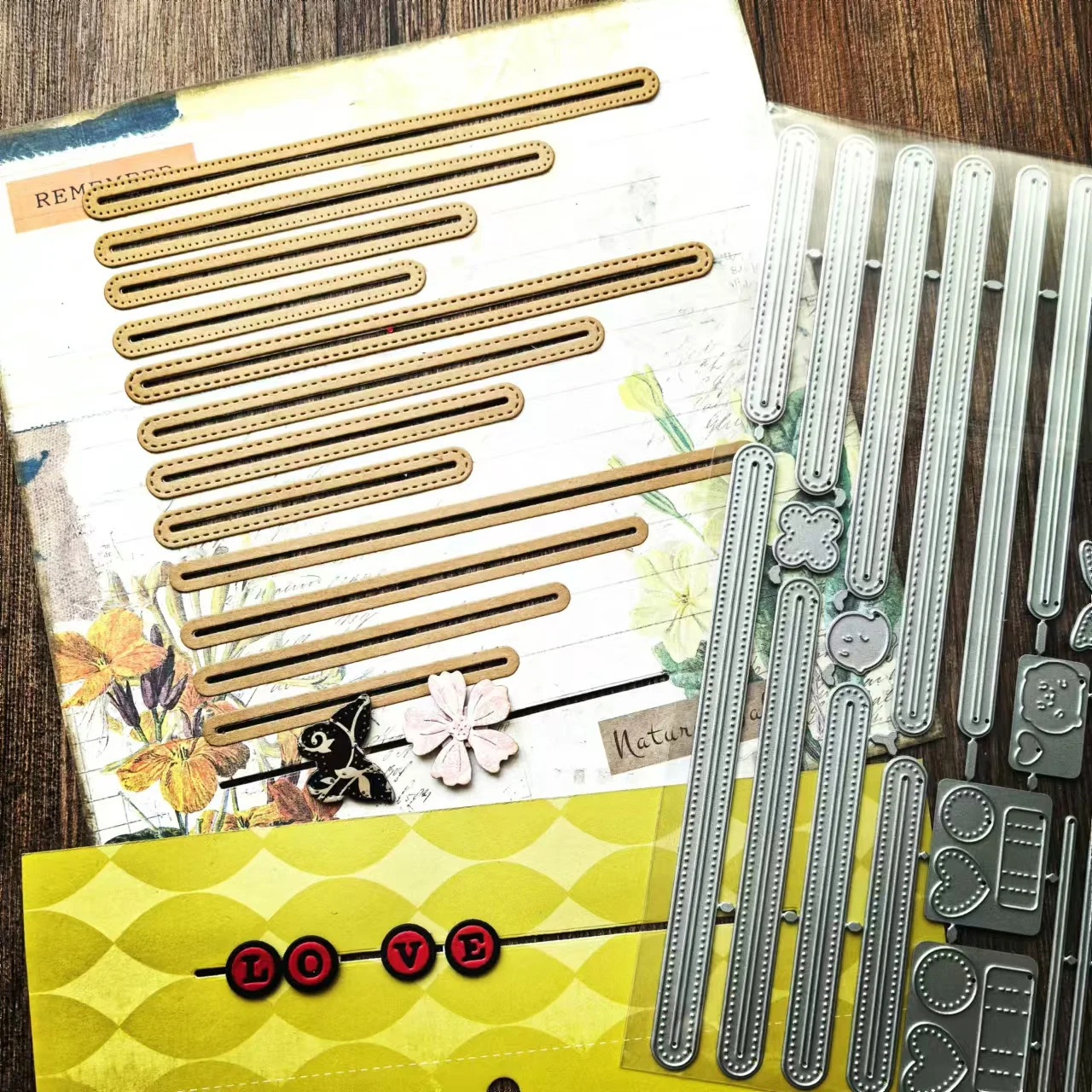 

【GOGOCRAFT】KW016 Slots & Sliders - -Cutting Dies for JunkJournal Scrapbooking PaperDIY Original Designs