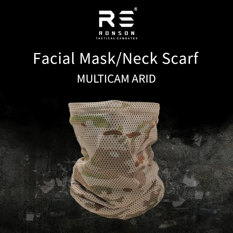 MCAD Arid Camouflage Printed Neckerchief Tactical Face Mask for Summer Outdoor Activities Sun Protection Windproof Headscarf