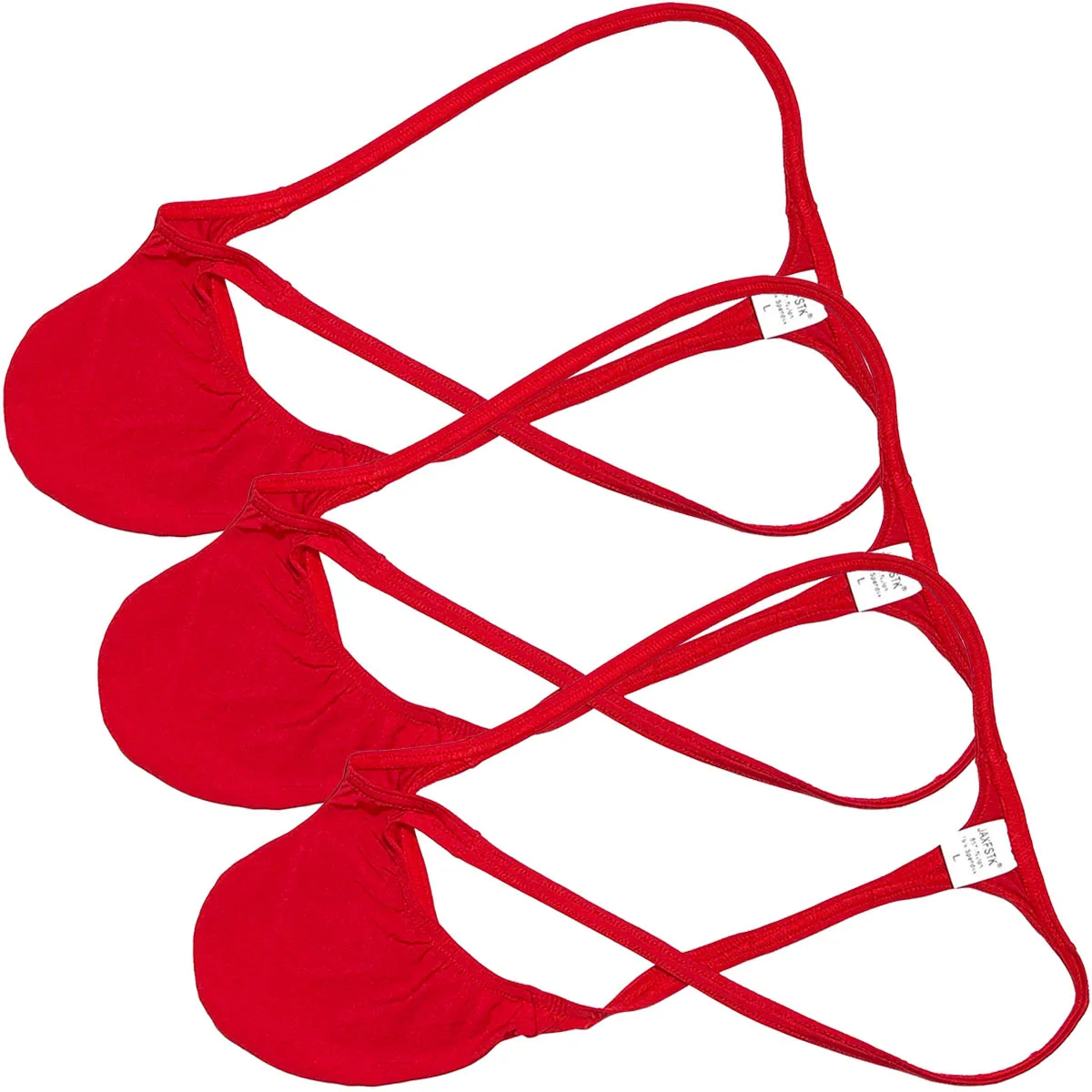 3Pack Men's Mini Bikini Thong Underwear String Brief Male G-String Bulge Pouch Low Rise High Leg Lingerie Shiny Sunbathing Beach