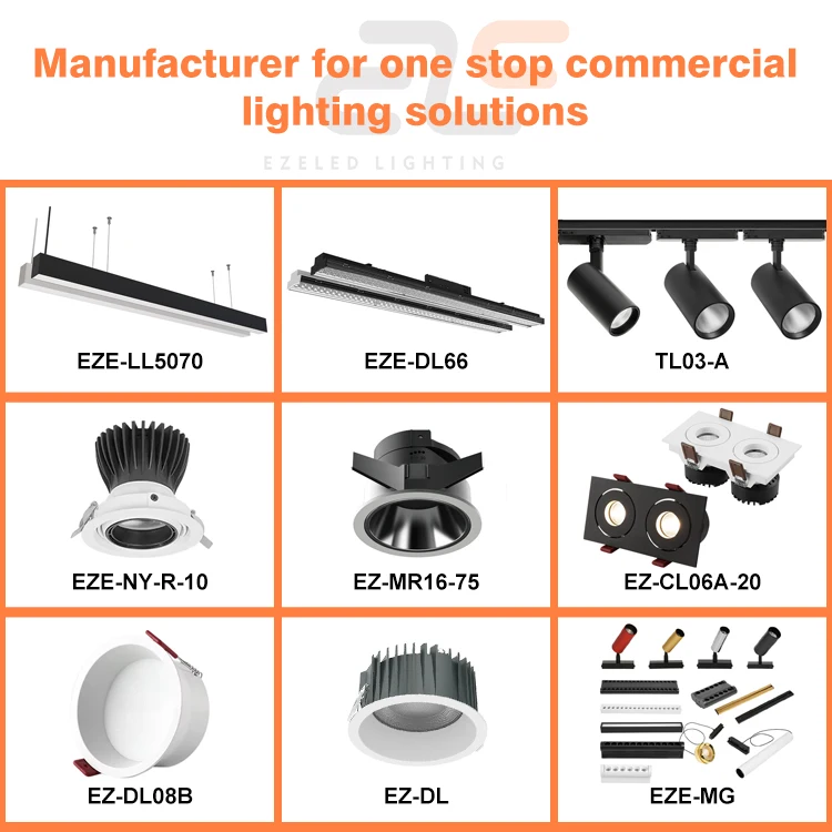 New Design Commercial Anti Glare Recessed Ceiling Spotlight Aluminum Dimmable Down Spot Light 9w 12w 15w 25w 36w Led Downlights
