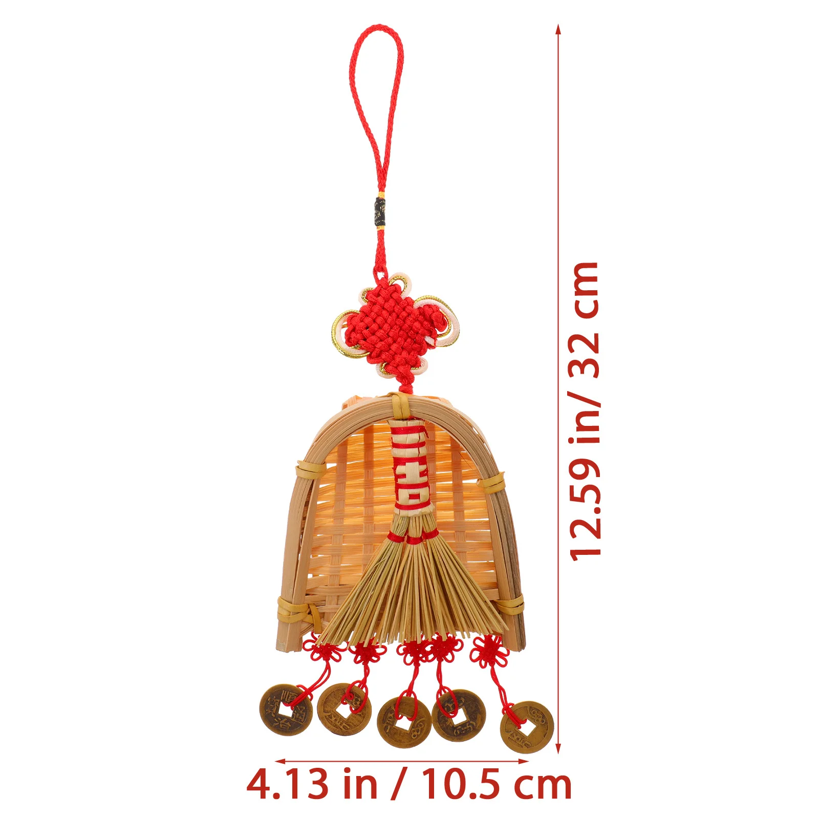 Метльница, нить, металлическая подвеска в виде монеты, весенний фестиваль, декор, подвесные новогодние принадлежности, бонсай, передняя дверь, домашний декор, традиционный