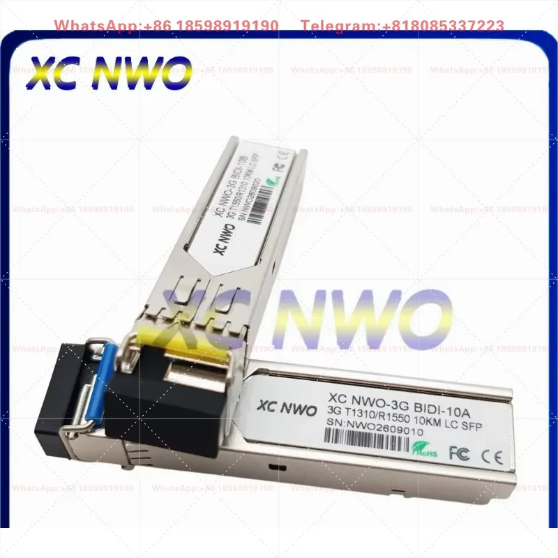 3G/3G BIDI 1310/1550nm WDM SFP Module, 3G SDI/HDI Video WDM 10KM SFP Optical Transceiver Module for Blackmagic BMD Yellobrik