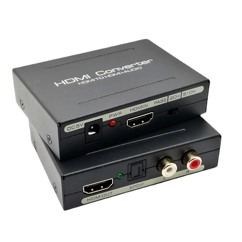 

﻿ HDMI-compatible Audio Extractor HDMI to HDMI+ Audio ( SPDIF + RCA L/R Stereo ) Converter for Fire Stick Xbox PS4/3 Support 3D