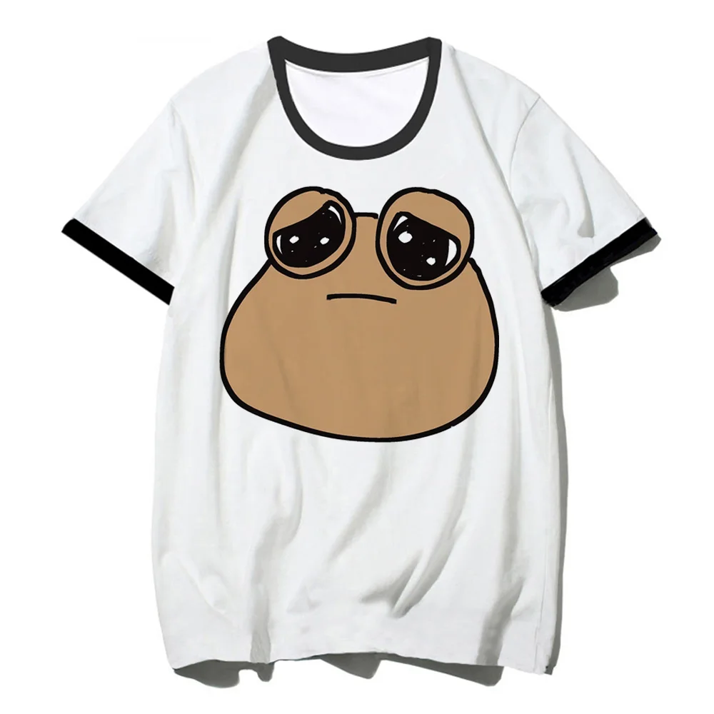 Pou t-shirts women manga t-shirts girl harajuku clothing