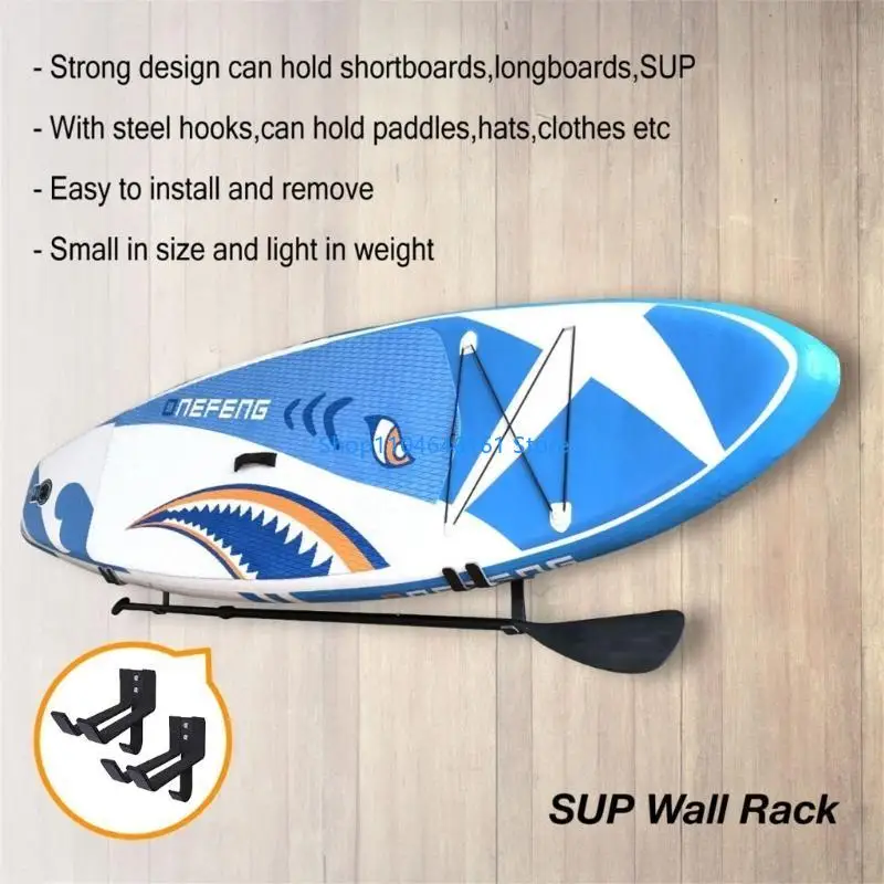 2 قطعة حامل عرض رف حائط لوح التزلج رف تخزين داخلي رف لوح ركوب الأمواج مثبت على الحائط للوحات الطويلة واللوحة القصيرة