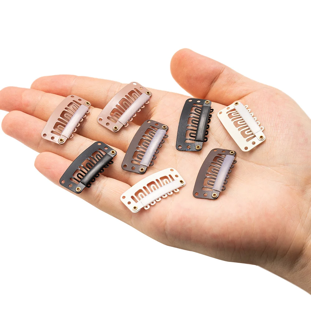 

6 Teeth Wig Clip Metal Snap Pin Jewelry for Women Small Hair Comb Extension Hairpiece DIY Making Supply Accessory