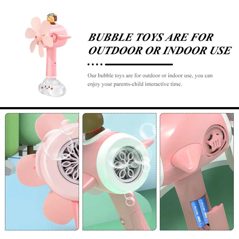 Fan Bubble Machine for Kids Toys Childrens Blower Portable Blowing Bubbles Automatic