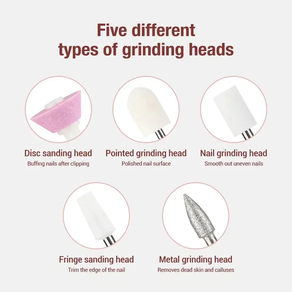 جهاز حفر أظافر كهربائي احترافي لاسلكي، أداة تجميل لإصلاح الأظافر، مصمم لإزالة الجل، مناسب لصالونات التجميل