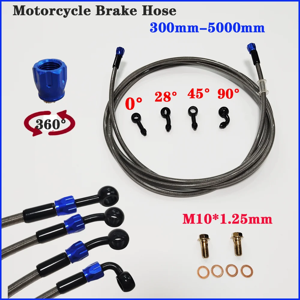 

AN3 Motorcycle Braided Brake Hose Hydraulic Clutch Tube Master Cylinder Brake Oil DOT Pipe Racing Motocross Dirt Pit Bike ATV ﻿