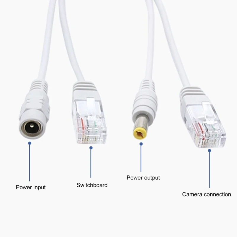 Passive PoE Injector and PoE Splitter PoE Injector Splitter With RJ45 DC5.5x2.1mmConnector For Ethernet Power Over