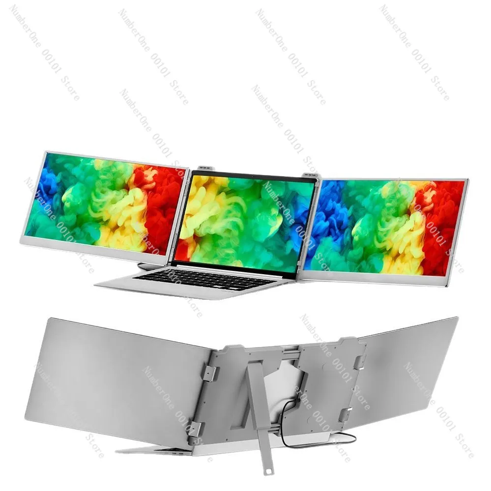 

Office monitor high definition high color gamut portable three screen display dual screen folding notebook expansion screen