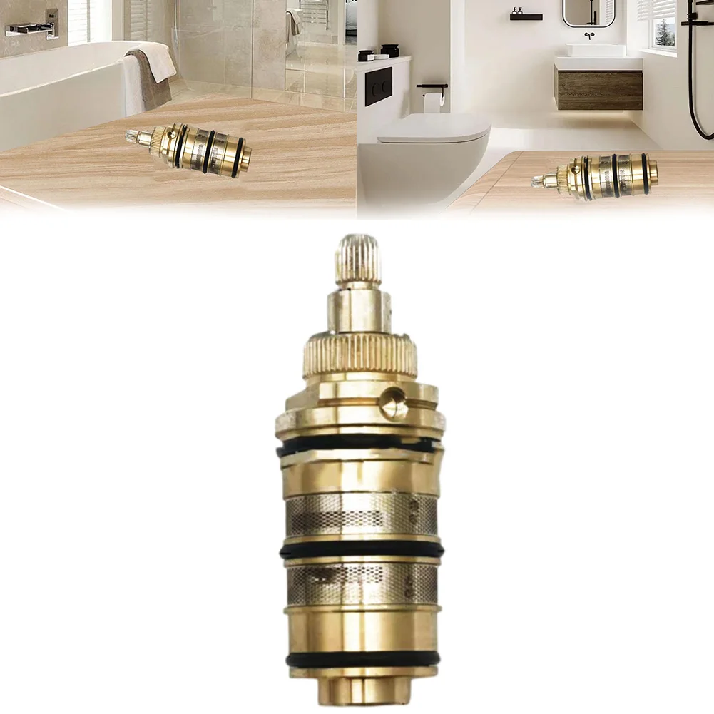 1pcs Brass Replacement Cartridge Temperature Control Valve Bathroom Water Temperature Control Faucet Cartridges Home Renovation