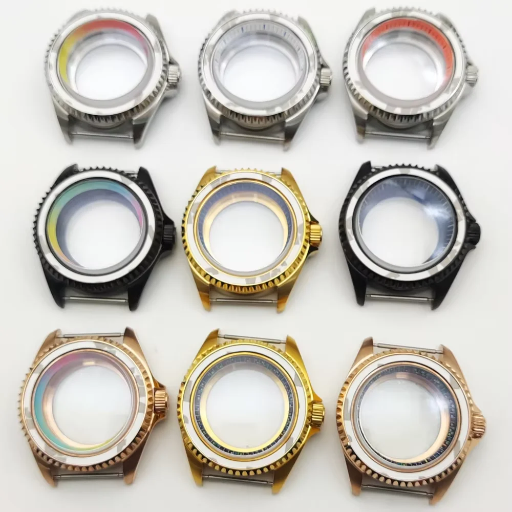 42mm Watch Case Arched Sapphire glass Fit NH35 NH35A NH36 movement Watch parts Case