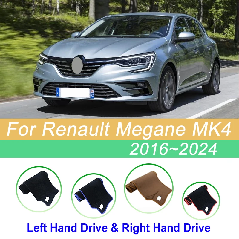 Car Dashboard Rug Cover For Renault Megane MK4 Grandcoupe IV 2016~2024 BFB Dash Mat Sun Shade Carpet Protective Auto Accessories