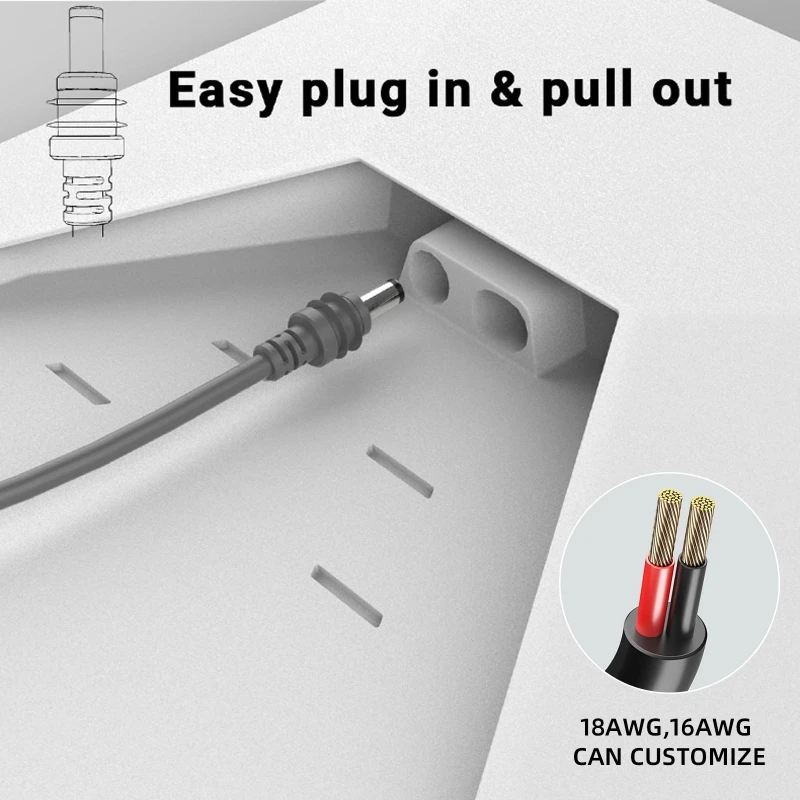 600V Waterproof 50A Plug to Mini DC5521 Connetor to 50A Extension Starlink DC for Starlink Line wir Starlink Accessories