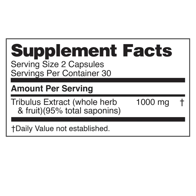 Nugenix Essentials Tribulus Extract Supplement, 1000 Mg Standardized To 95% Total Saponins, 60 Capsules