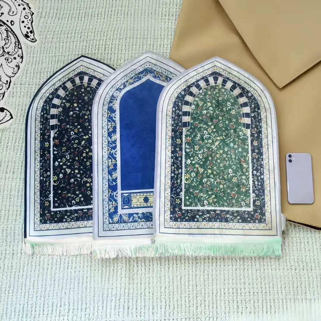 

Мусульманский коврик-дорожка с вышивкой в ближневосточном стиле, исламский молитвенный коврик, роскошный хлопковый, для дома, гостиной, прихожей 0402