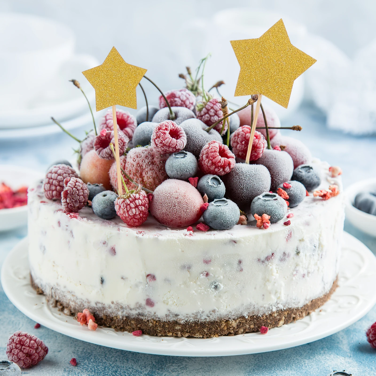 

144Pcs Star Cake Picks Glitter Cupcake Toppers Party Decorations Wedding Birthday Supplies Star Cupcake Toppers