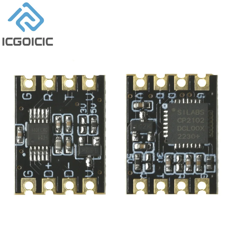 CP2102/CH340 module USB to TTL serial port UART module brush machine download bonding wire patch type sink gold plate