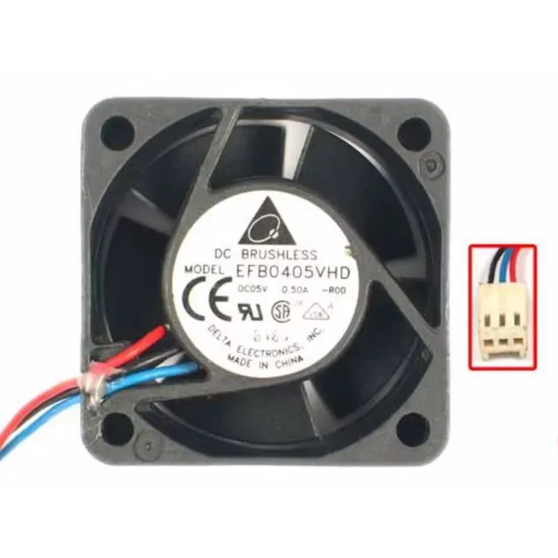 

Delta Electronics EFB0405VHD R00 DC 5V 0.5A 40x40x20mm 3-Wire Server Cooling Fan