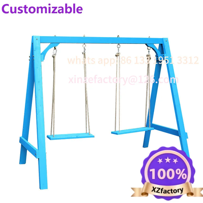 

Outdoor Courtyard Children's Indoor Household Swinging Anti-corrosion Wood Head Balcony Terrace Adult Rocking Chair Solid Wood H