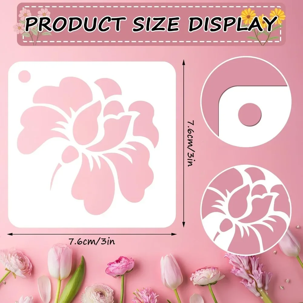 Reusable template DIY for wall floor decoration, rock stippling art projects