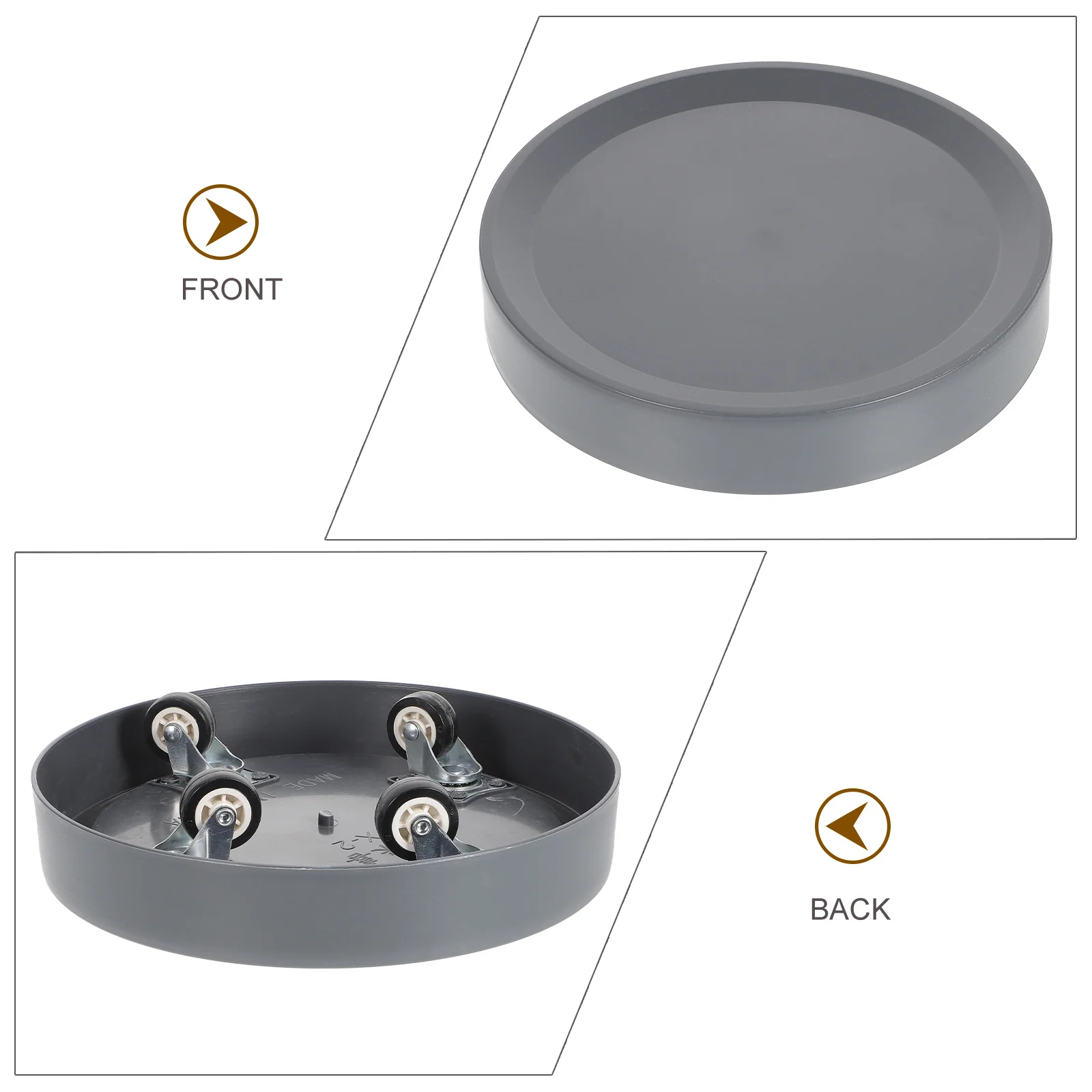 

Heavy Duty Plant Dolly Rolling Stand with Thickened Plastic Design for Smooth Moving Potted Flower Mover Wheel Trolley Tray