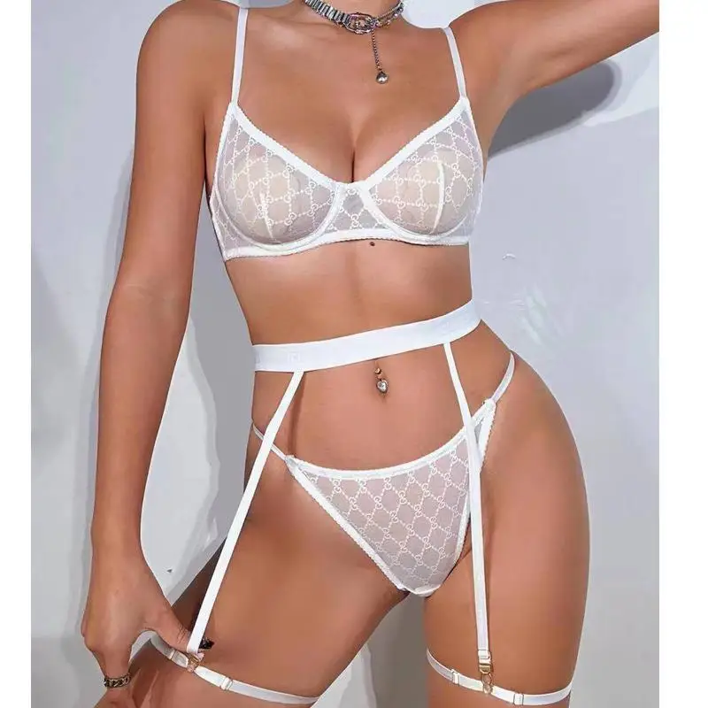 مجموعة حمالة صدر رفيعة مثيرة للتجارة الخارجية الأوروبية والأمريكية الجديدة لعام 2025، مجموعة ملابس داخلية مثيرة تظهر الصدر الكبير #5