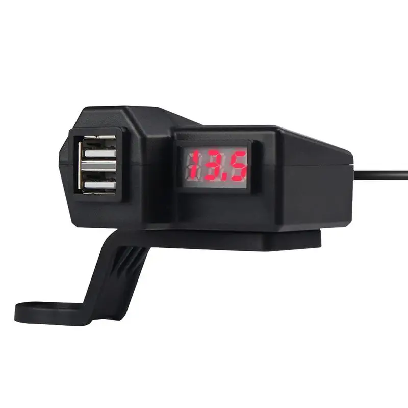 

Motorcycle USB Port Double USB Charger Kit With Voltmeter 3.1A Quick Charging Waterproof 2 USB Ports For Phone/Tablet/GPS Smart