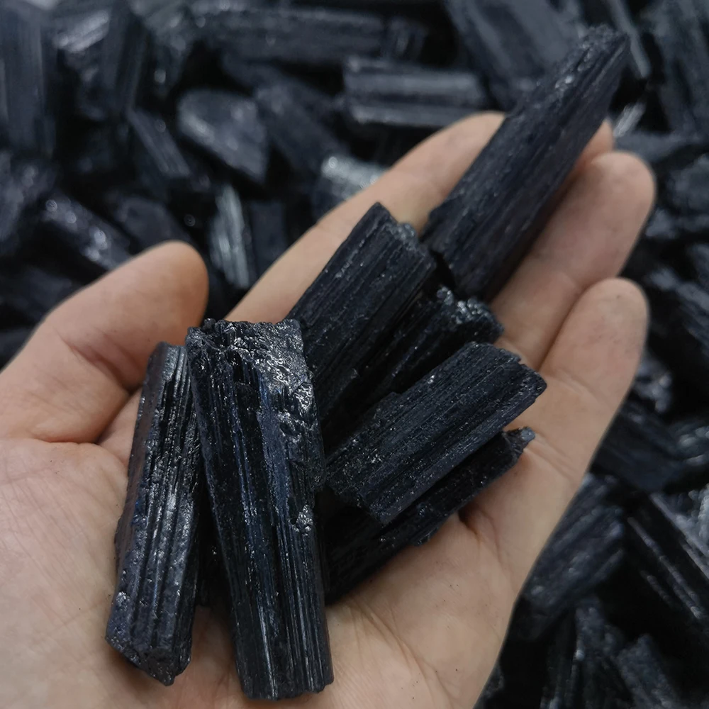 

4-10mm Natural Black Tourmaline Gravel Raw Ore Gemstone Mineral Specimen Crystal Healing Collection Eliminates Magnetic Gifts