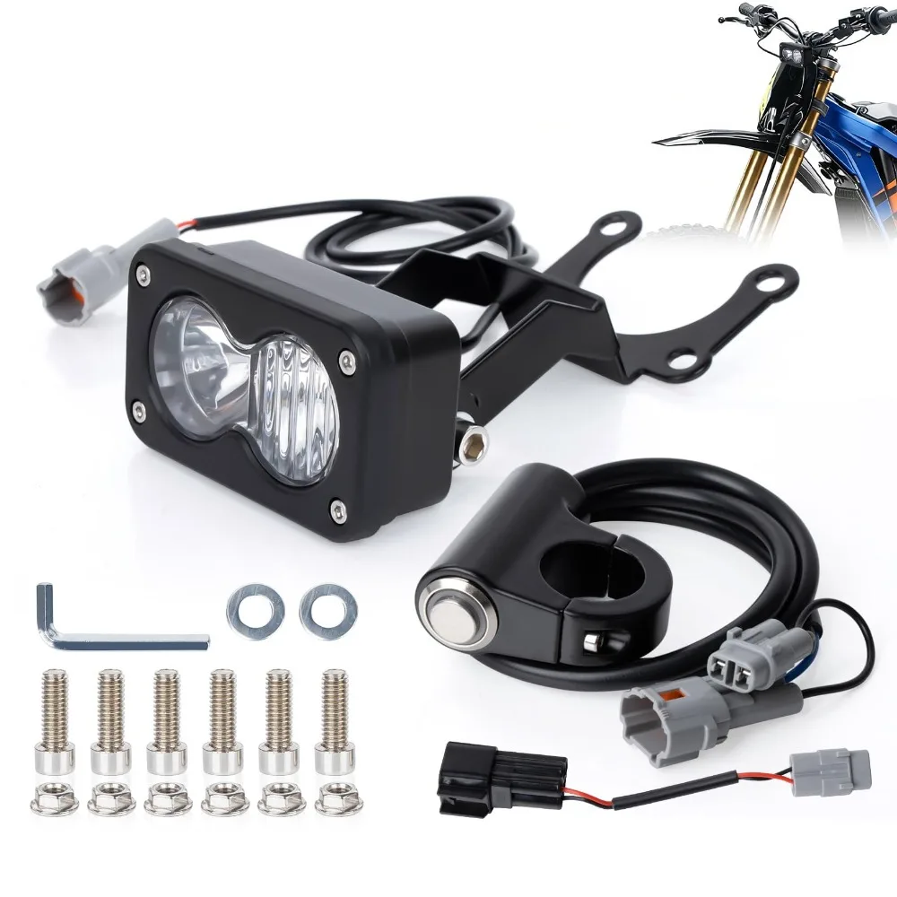 

Dirtbike Headlight Kit Plug and Play for Surron Light Bee X Segway X260 Talaria Sting MX3/MX4/MX5 With Switch and Mount Bracket