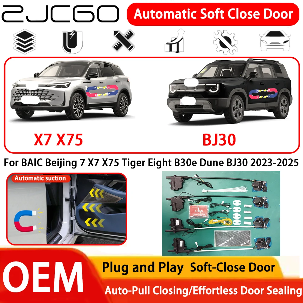 

for BAIC Beijing 7 X7 X75 Tiger Eight B30e Dune BJ30 2023-2025 Car OEM Plug and Play Automatic Electric Soft Close Door System