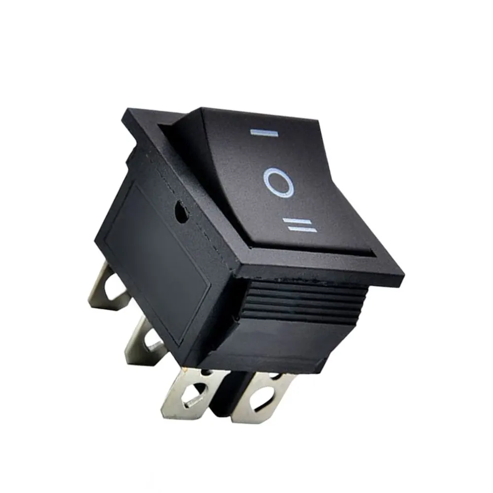KCD4 Rocker Switch Set (2 pcs) Designed for 3-Position On-Off-On Operation and 6-Pin Terminal Integration in Marine Use