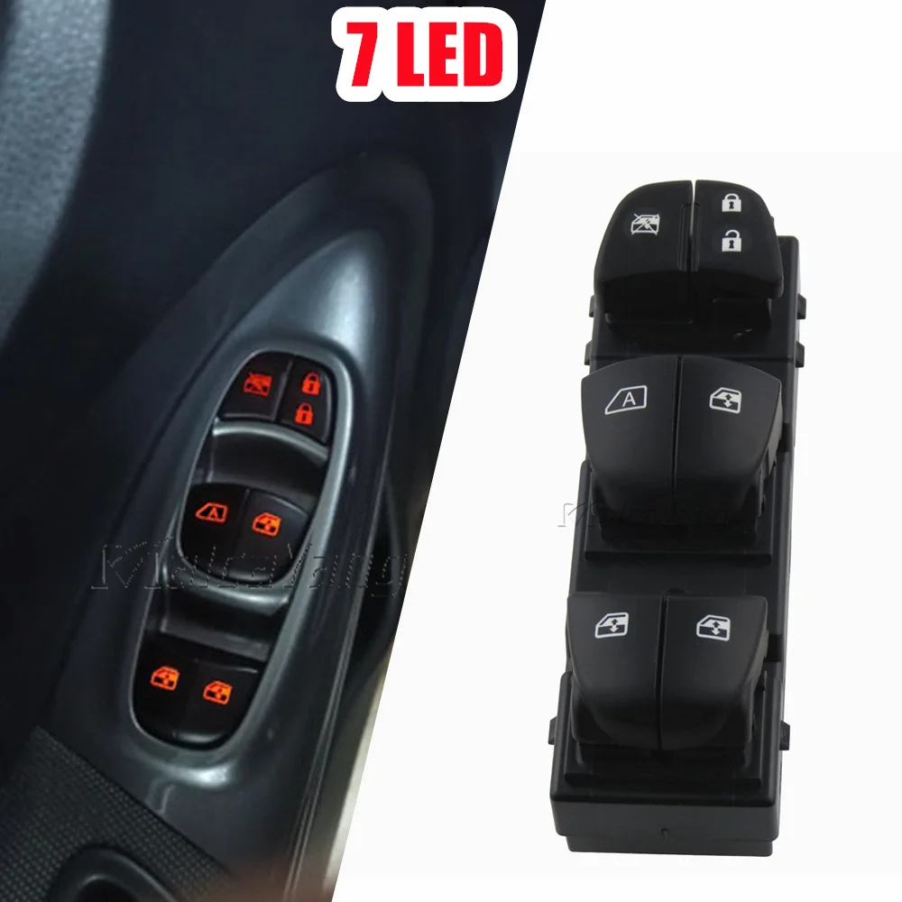 Window Switch LED Electric Power Window Lifter Buttton For Nissan X-Trail T32 Qashqai