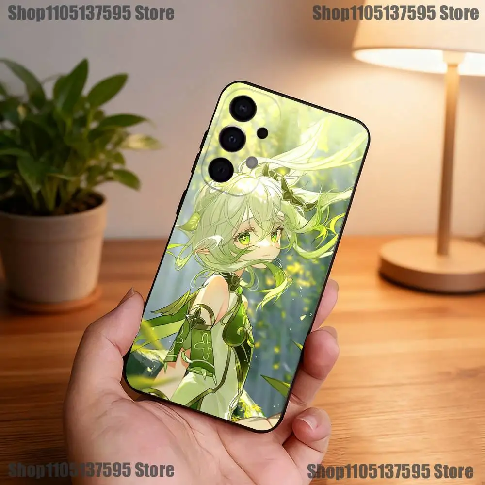 Custodia per telefono Anime G-Genshin Impact per Samsung S25, S24, S21, S22, S23, S30, Ultra, S20, Plus, Fe, Lite, 5G Cover nera