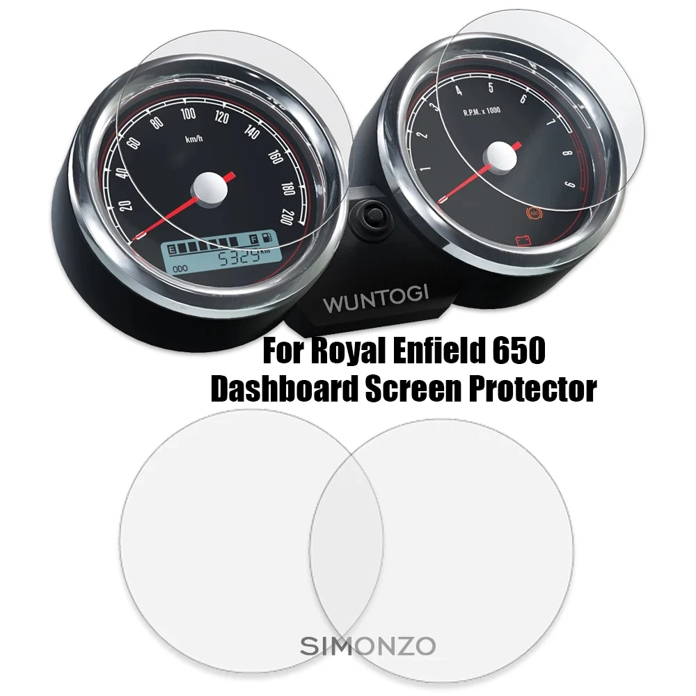 

Motorcycle Dashboard Screen Protector Scratch Resistant PTU Dash Film For Royal Enfield 650 Interceptor Continental GT 2018