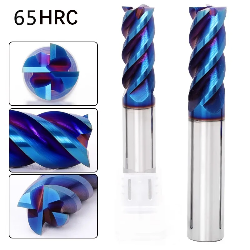 GARINA Milling Cutter 1-20mm Two Flutes Carbide End Mill TiCN Coated Flat End Mill Bit CNC Machine Milling Bit CNC Cutting Tools