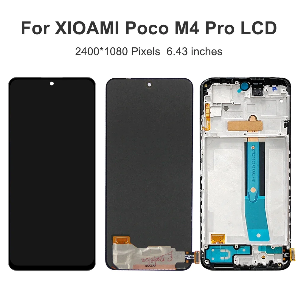 For Xiaomi Poco M4 Pro 4G 5G For  ‎Poco M4 Pro 4G/5G LCD Display Touch Screen Digitizer Assembly Replacement