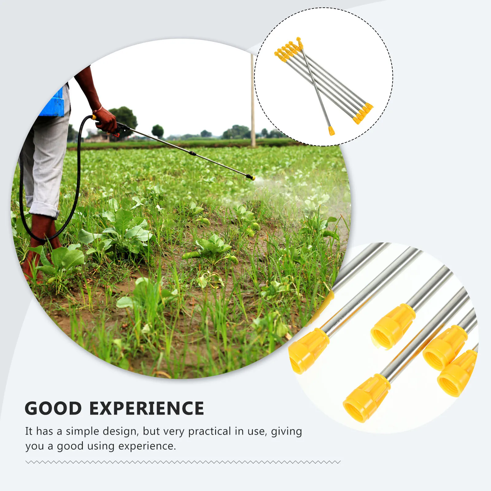 

Stainless Steel Spray Garden Extension Hose for Plant Watering Fertilization Long Nozzle Wand Replacement Sprayer Rod Garden