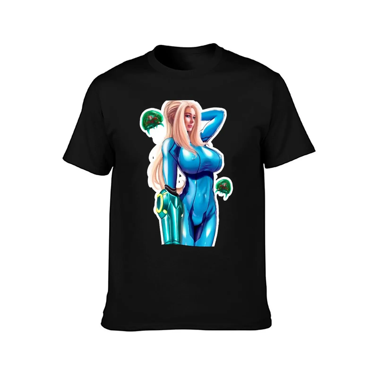 SAMUS ZERO SUIT 3 T-Shirt Plus Size Lightweight Tee Shirt