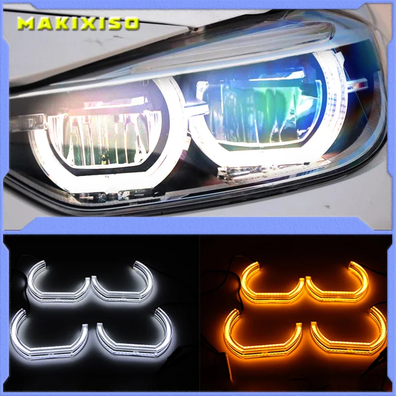 

LED Angel Eyes For BMW 3 Series F30 F31 F34 2012-2016 halogen headlight Car Lights Accessories Halo 3D DTM LCI Style Acrylic