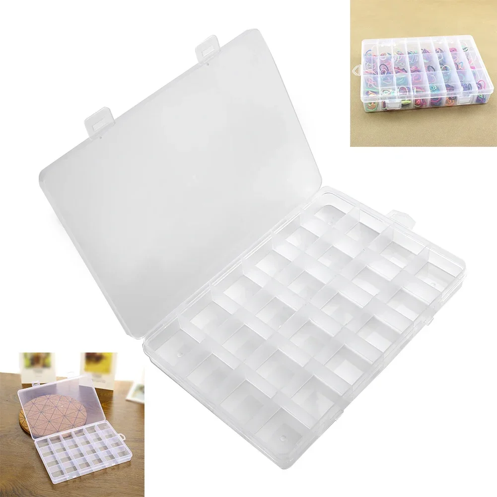 Box Storage Box Multi Functional 1x Replace Free Standing Multi functional Organizer Plastic 24 Compartments Transparent