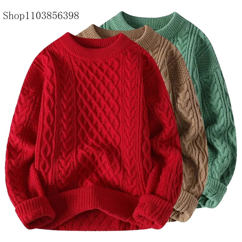 Brand Christmas Sweaters Men Crewneck Sweater Men Pullover Jumpers Fashion Clothing Autumn Winter Tops Male Knitted Sweatshirts