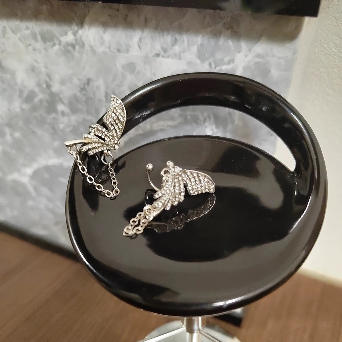 1/6 BJD دمية مجوهرات اكسسوارات افتتاح قابل للتعديل رائعة فاخرة فراشة الماس حلقة للذراع ل 30 سنتيمتر عارضة أزياء دمية