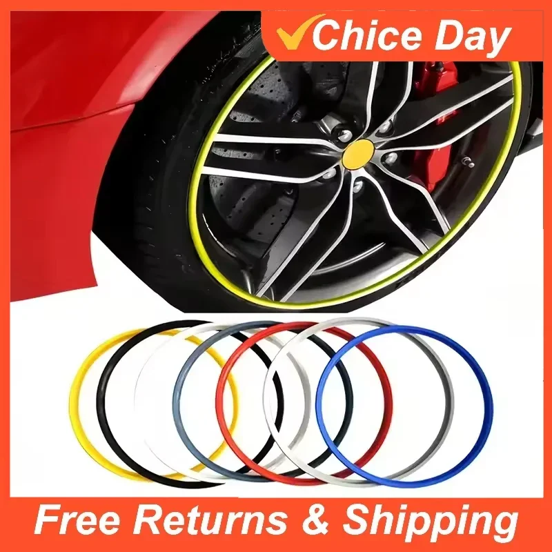 8M/Roll Universal Car Rim Protect Strip Wheel Edge Hub Anti-Scratch Decoration Strips Auto Tire Sticker Protection Ring Amagi