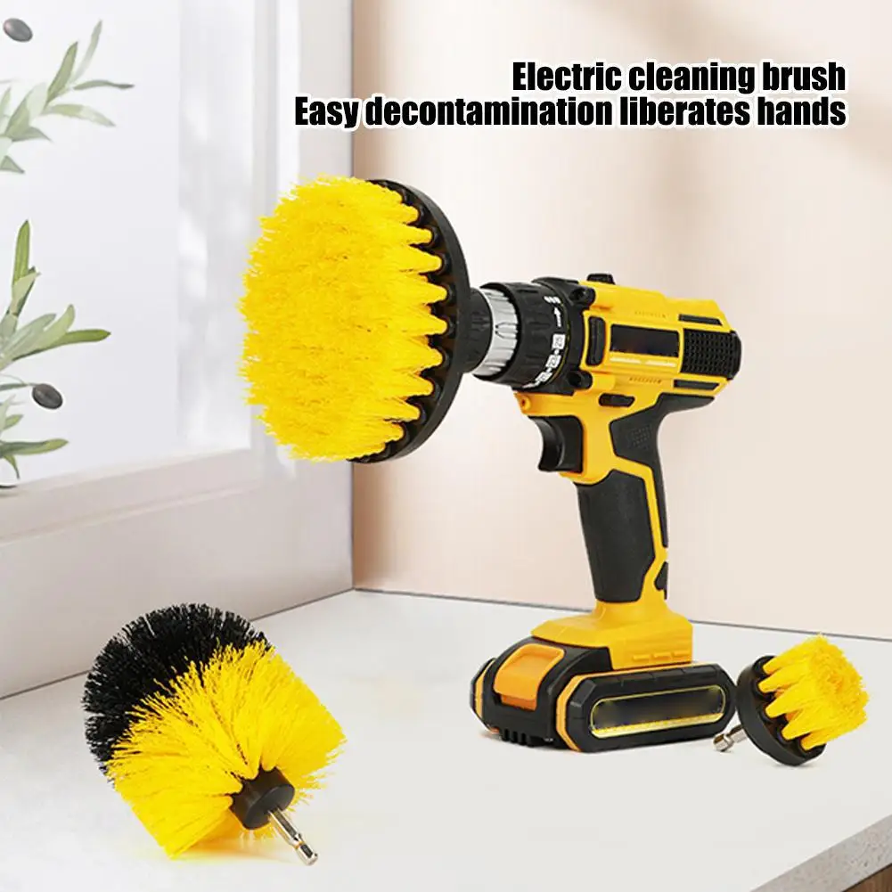 3-teiliges Bohrbürsten-Set, elektrische Reinigungsbürsten, Werkzeugset für Fugen, Boden, Badewanne, Dusche, Fliesen, Badezimmer, Küchenoberflächen – Detail 5