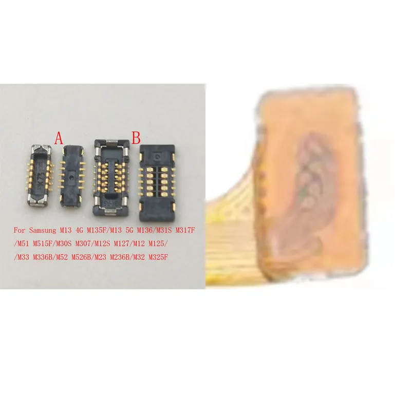 2-50Pcs Touch ID Home Button Fingerprint Plug FPC Connector For Samsung Galaxy M30S M33 M52 M23 M32 M12S M12 M13 M31S M51 M125