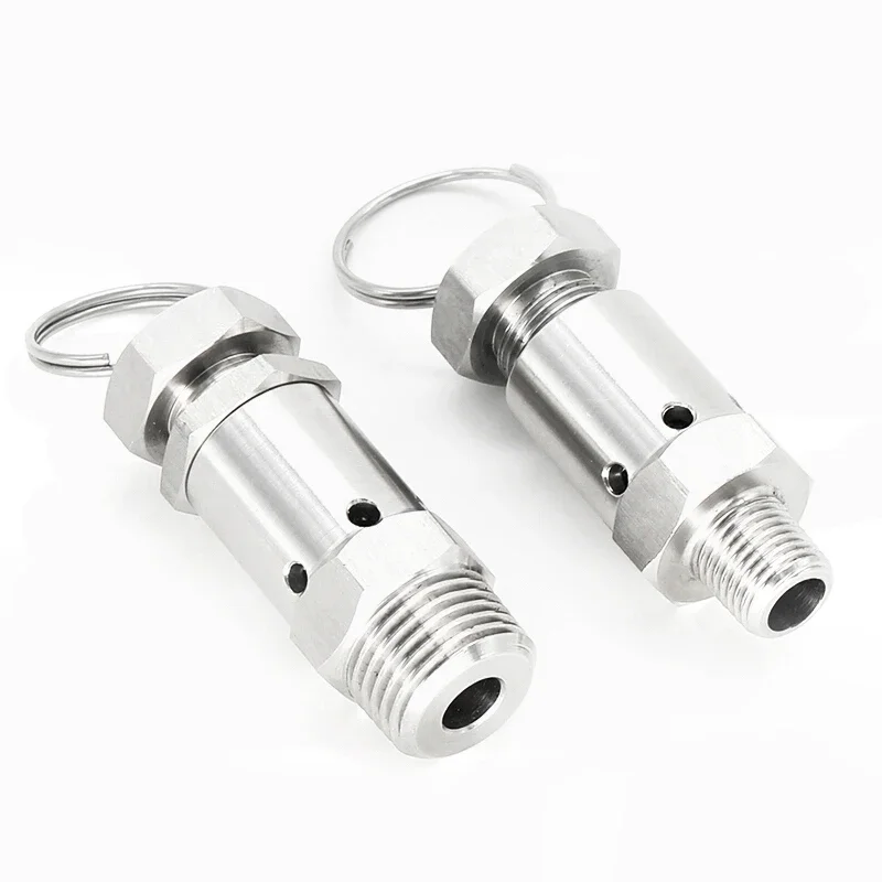 Imagem -03 - Air Release Pressure Relief Safety Valve Exaustão Sanitário Homebrew Compressor de ar Aço Inoxidável in in 304 Ajustável