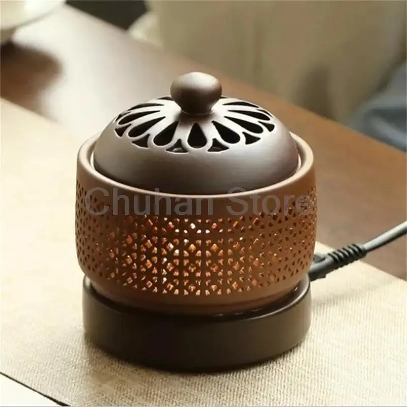 

ChuHan Arab Essential Oil Nightlight Electric Bokhour Burner Electric Incense Stove Aroma Diffuser Timing Temperature Adjustment